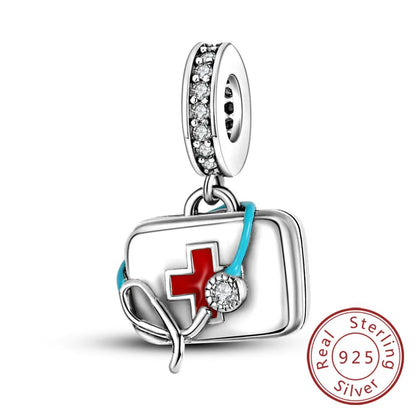 Dijes de plata de ley 925 originales, abalorios de cristal de vino, taza de café, dije colgante para pulseras de mujer, joyería DIY, regalo