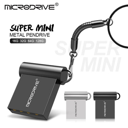 Mini USB Flash Drive 128GB 64GB 32GB 16GB 8GB 4GB Metal 2.0 Pendrive Memory Stick Pen Drive 2.0 High Speed 128GB 64GB U Disk