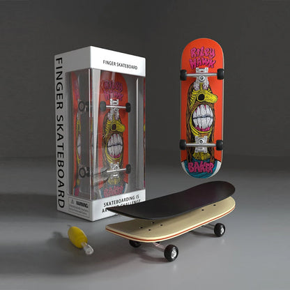 Professional Mini Wooden Skateboard Fingerboard Set Finger Scooter Finger Skate Board Maple Wood Kid Tabletop Toys for Boys
