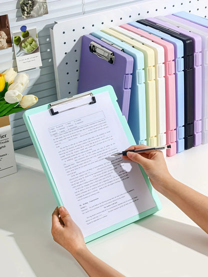 1Pc, A4 writing board file box, 2-in-1 A4 document and photo multifunctional storage box, portable organization tool for office