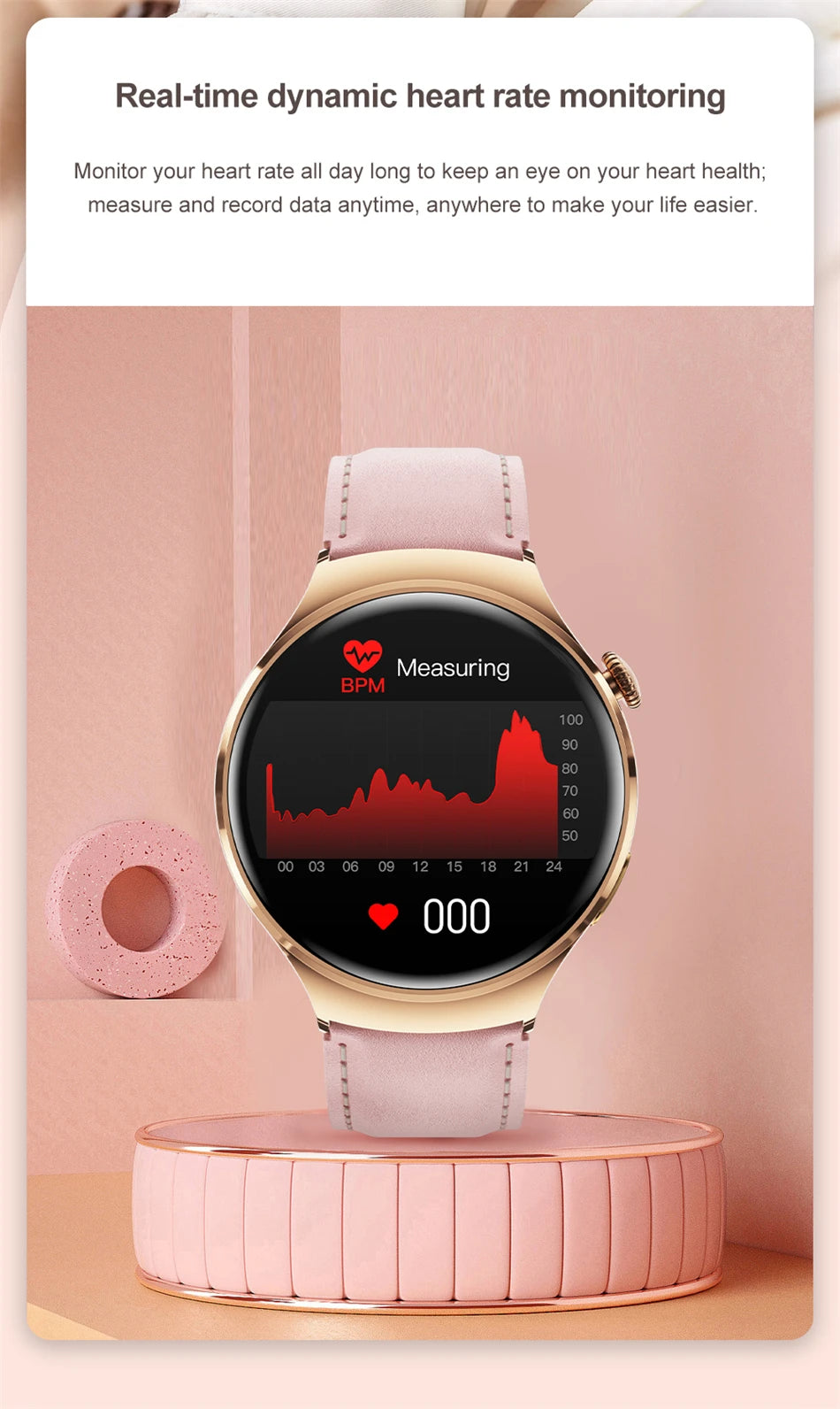 New GPS NFC Bluetooth Call Smartwatch, Women Watch, 4 mini Sports Track, Heart Rate Oximetry Monitoring Health Smartwatch For Woman
