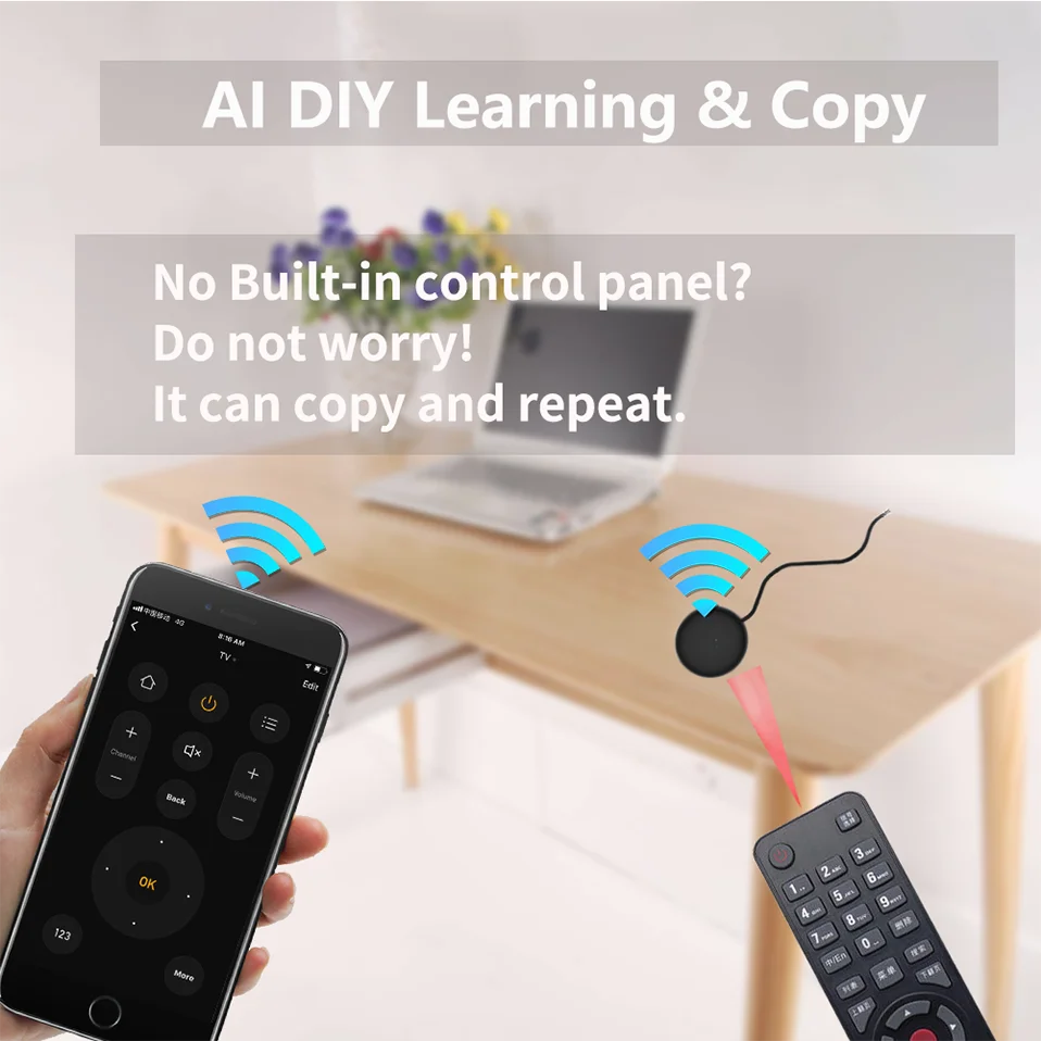Tuya WiFi IR Remote For Smart Home Automation SmartLife APP Remote Control Universal infraredWork with Alexa SmartThings