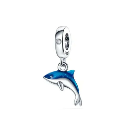 New 925 Silver Octopus crab Charm Bead Sea turtle starfish Seahorse dolphin Pendant Fit Original Bracelet Women DIY Jewelry Gift