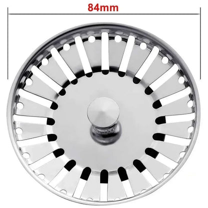 Kitchen 84mm Sink Strainer Replacement Plug Stainless Steel Drain Waste Stopper Sealing Umbrella For Drain Device Cover Plug