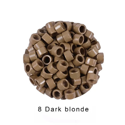1000Pcs 4.0 mm Hair Extension Microringe Micro Links Rings Beads Links With Screws Thread Aluminium 7 Colors Optional