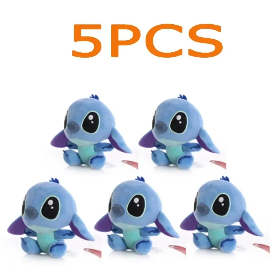 Lot Cute Cartoon Lilo and Stitch Small Pendant Plush Toy, 10CM Kawaii Plush Keychain Kids Best Christmas Gift Toys