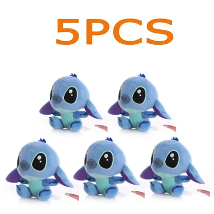 Lot Cute Cartoon Lilo and Stitch Small Pendant Plush Toy, 10CM Kawaii Plush Keychain Kids Best Christmas Gift Toys