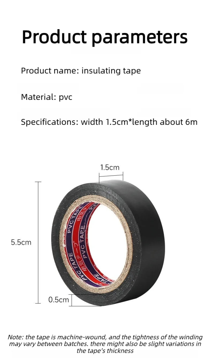 High-temperature Insulation Tape Resistant Black Flame Retardant Electrical Tape Insulating Adhesive for Industrial Household