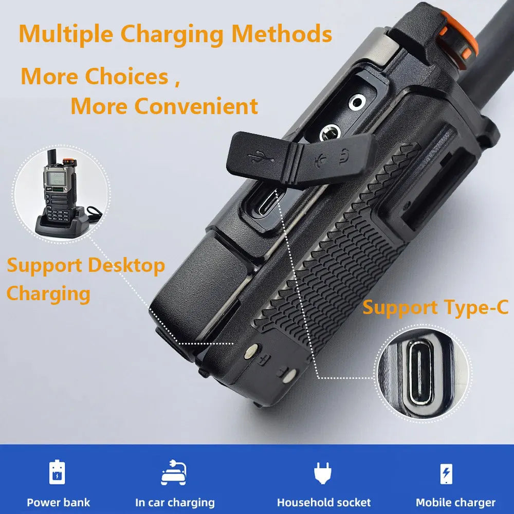 Quansheng UV K5 (8) Walkie Talkie Am Fm Radio de Dos Vías Estación Conmutadora Set Inalámbrico de Radioaficionado Receptor de Largo Alcance Quansheng UV-K6