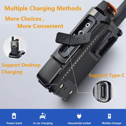 Quansheng UV K5 (8) Walkie Talkie Am Fm Radio de Dos Vías Estación Conmutadora Set Inalámbrico de Radioaficionado Receptor de Largo Alcance Quansheng UV-K6