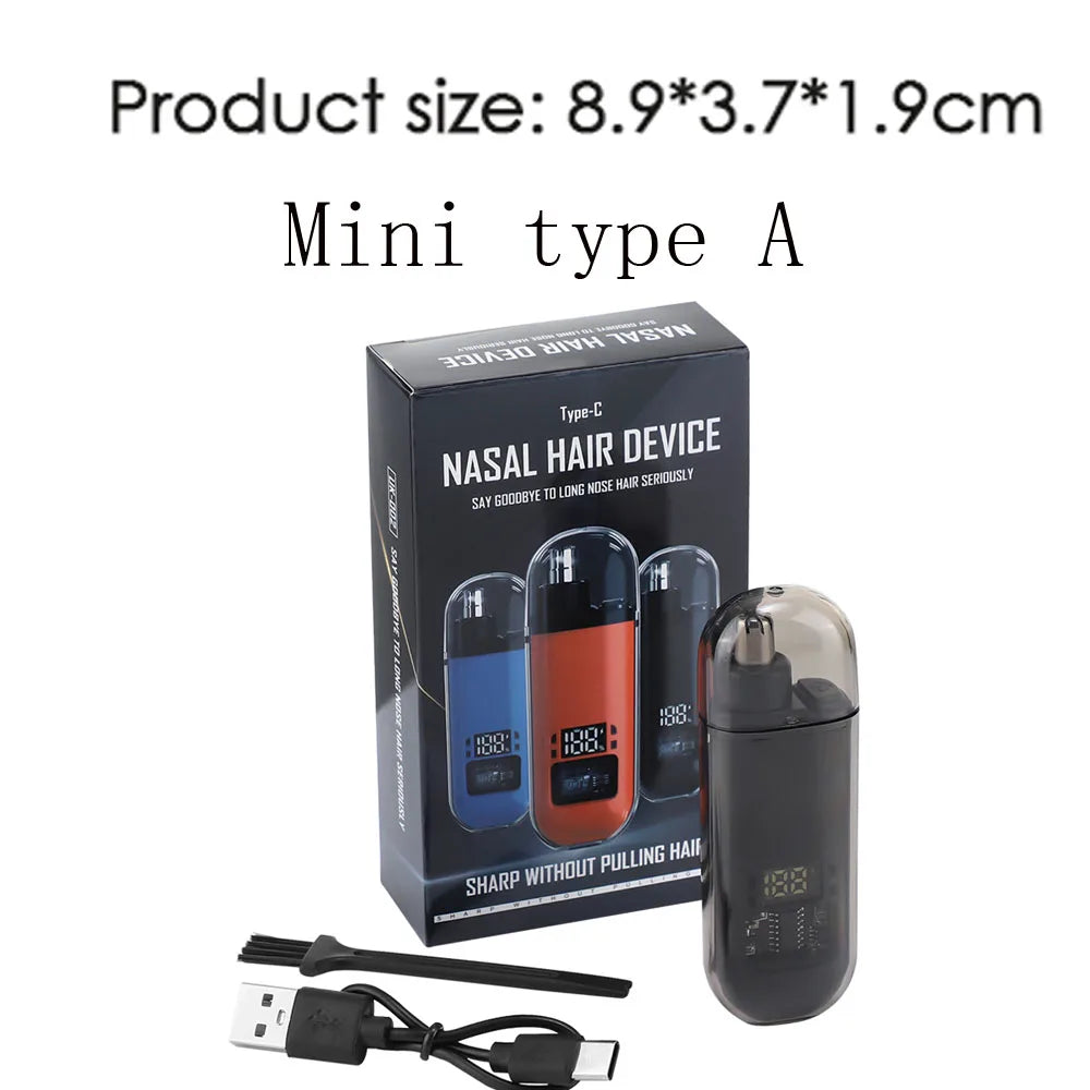 Electric Nose Hair Trimmer For Men Women, High Speed Motor Hair Remover, Lips Eyebrows Razor R Type Cutter Head Trimmer for Nose