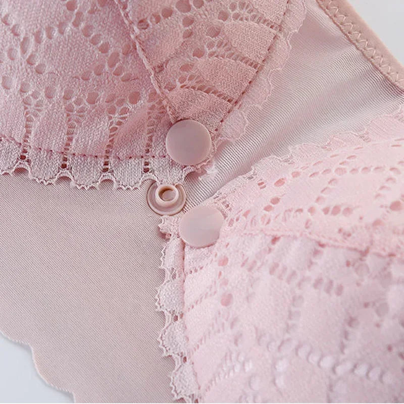 Front Button Maternity Nursing Bra Adjustable Gathered Underwear Comfortable Breastfeeding Bra for Feeding Pregnant Women Clothes