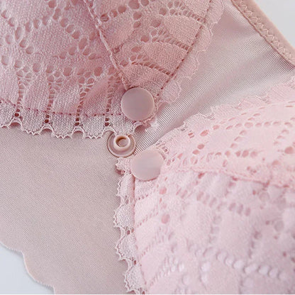 Front Button Maternity Nursing Bra Adjustable Gathered Underwear Comfortable Breastfeeding Bra for Feeding Pregnant Women Clothes