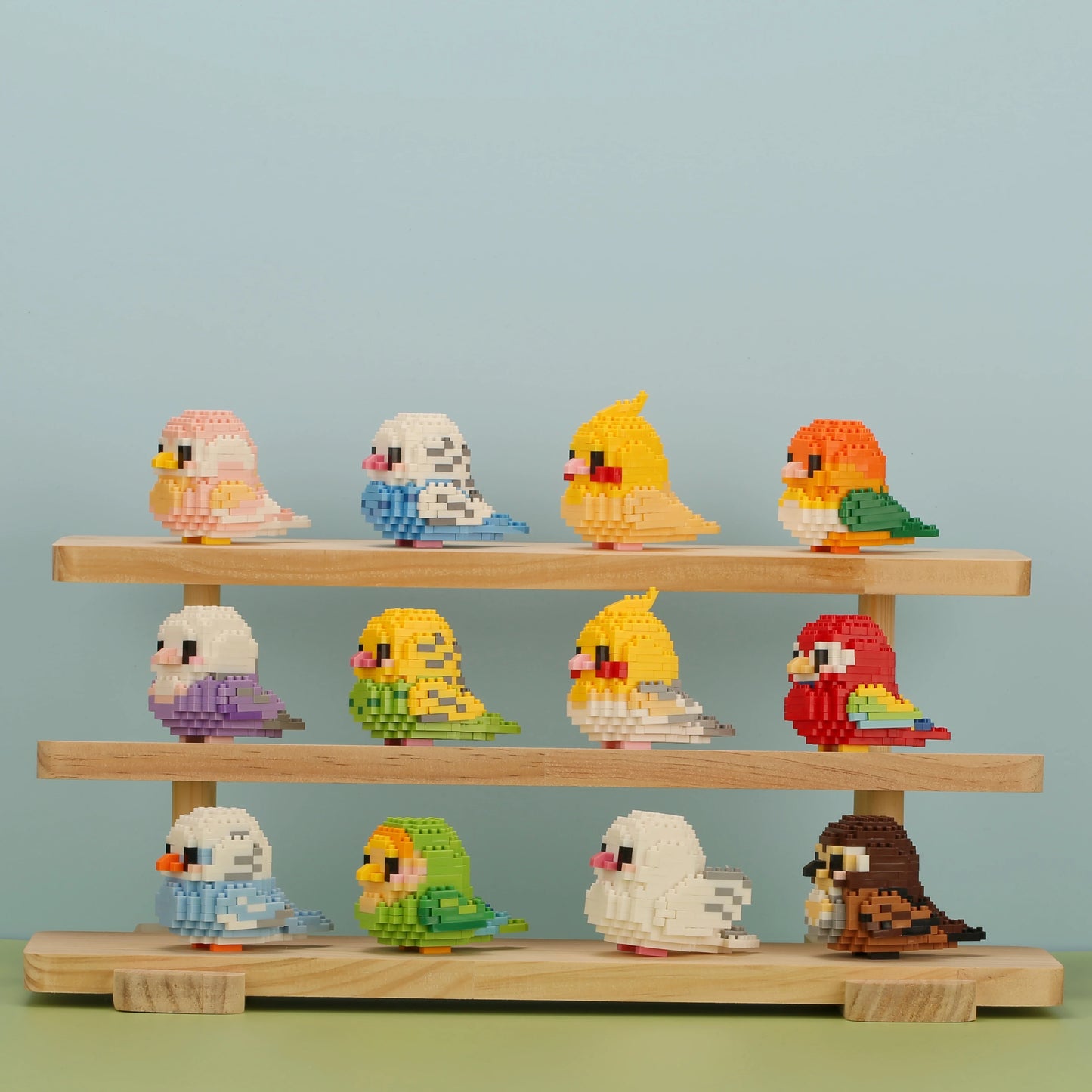 Moe Bird Series Building Block Toys Assembly, Tabletop Ornaments, Children's Educational Toys, Suitable for Boys and Girls, Christmas Gift