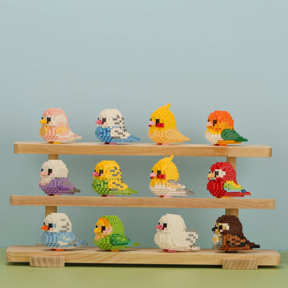 Moe Bird Series Building Block Toys Assembly, Tabletop Ornaments, Children's Educational Toys, Suitable for Boys and Girls, Christmas Gift