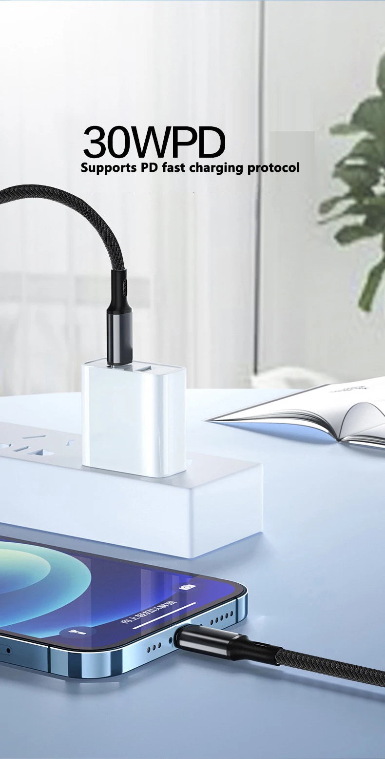PD 30W Fast Charger For iPhone 15 11 12 13 14 Pro Max XR X XS Max 8 Plus Phone Charger Cable Fast Charging Accessories