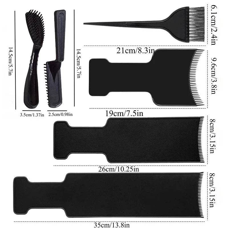 Professional Salon Hair Highlight Dyeing Board Plate Coloring Brush Comb Barber Hairdresser Styling Design Hair Styling Tools