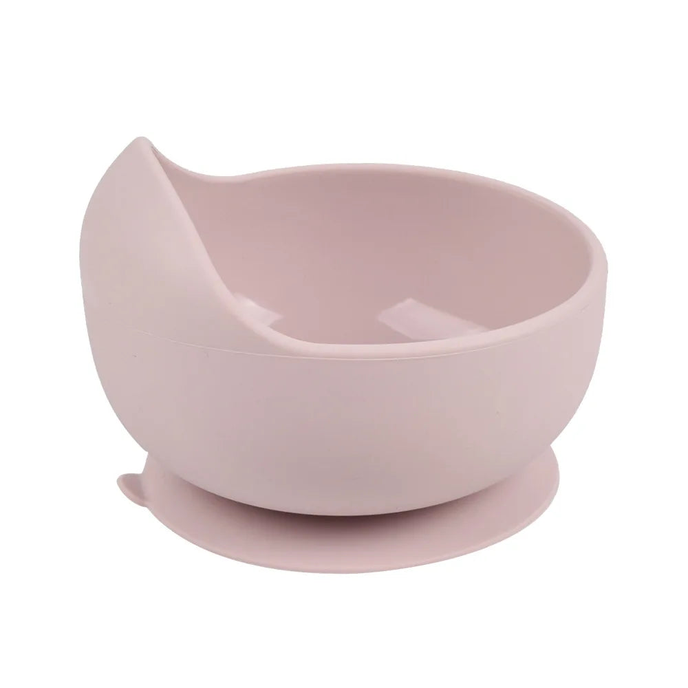28Colors Baby Silicone Suction Bowls for Kids Waterproof Baby Feeding Tableware Spoon Children Dishes Kitchenware Infant Plates