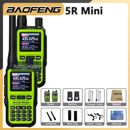 UV 5R Mini Baofeng Walkie Talkie Bluetooth 5W Dual-Band VHF/UHF USB-C Charging Fits All Team Operations For Hotel Security Camp
