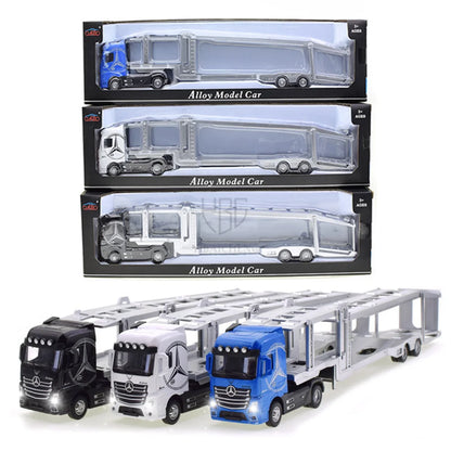 1:50 Diecast Alloy Truck Head Model Toy, Container Truck Pull Back With Light Engineering, Transport Vehicle Boy Toys For Children