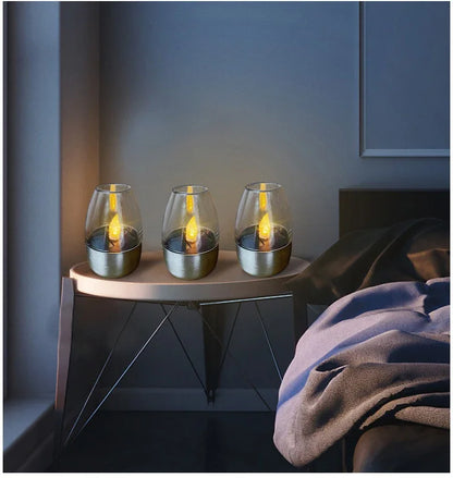 LED Solar Candles Light Flameless Rechargeable Night Light For Wedding Party Garden Decor, Outdoor Waterproof Solar Candles Lamp