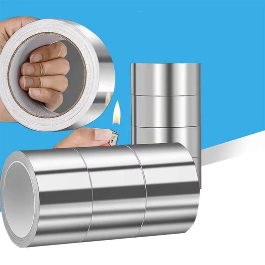 High-Temperature Resistance Aluminum Foil Tape Kitchen Pipe Repair Tape Adhesive Sealing Foil Heat Insulation Leak-Proof Tape