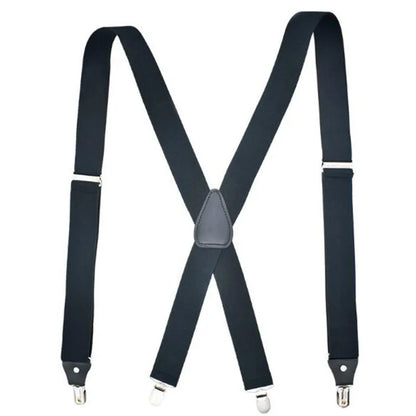35/25/20mm Wide Men's Suspenders High Elastic Adjustable 4 Strong Clips Heavy Duty X-Back Trousers Braces