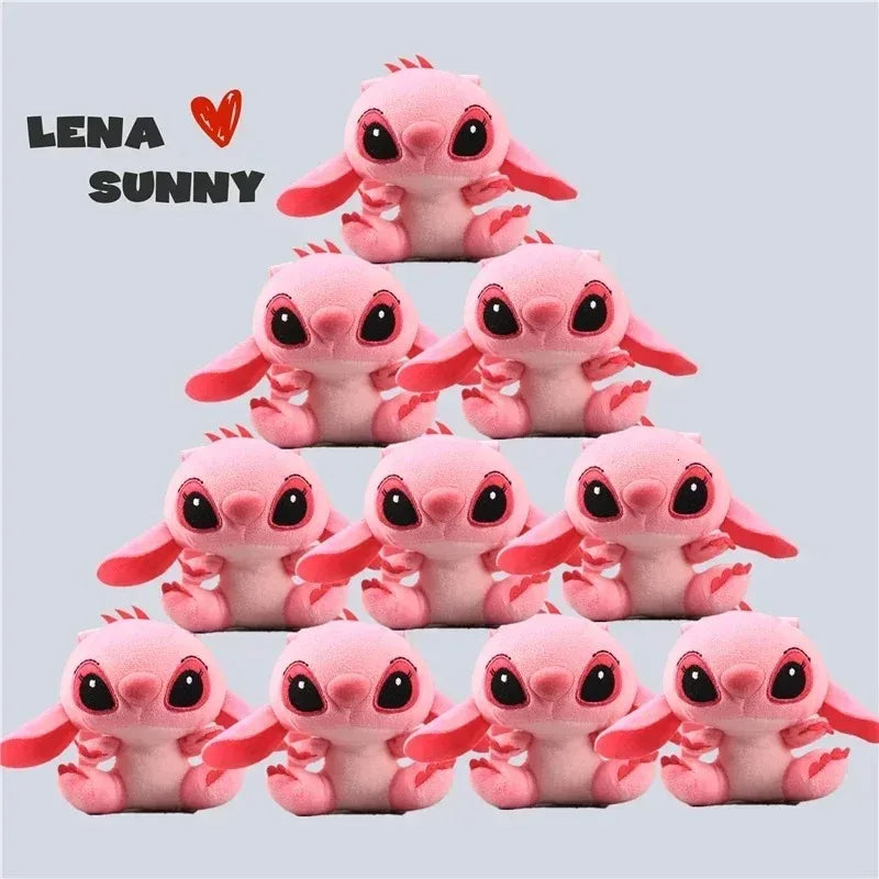 Lot Cute Cartoon Lilo and Stitch Small Pendant Plush Toy, 10CM Kawaii Plush Keychain Kids Best Christmas Gift Toys