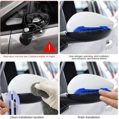 2Pcs/set, Car Rearview Mirror Reflective Sticker, Safety Warning Reflective Sticker, Car Rearview Mirror Decorative Strip