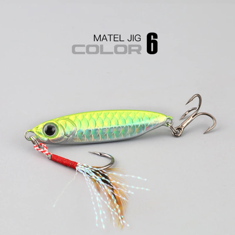 1 Pc Metal Artificial Bait Jig 7g 10g 15g 20g 25g 30g Shore Casting Jigging lure Shore Casting Saltwater Fishing lure Bit