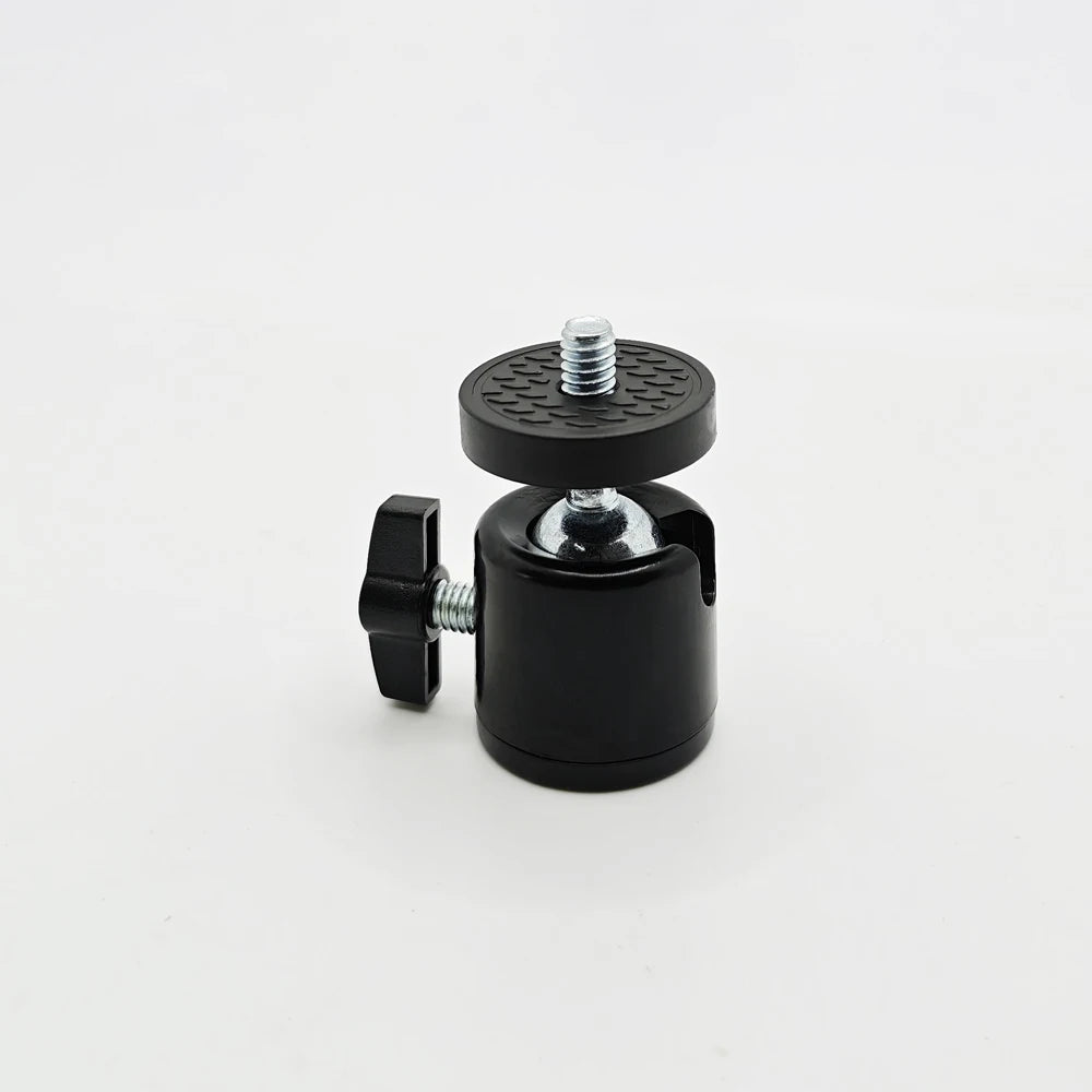 Mini Ball Head 360° Rotating Mount with 1/4" Screw Tripod Swivel Adapter for DSLR Cameras Tripods Monopods Live Streaming Light