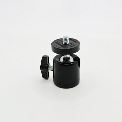 Mini Ball Head 360° Rotating Mount with 1/4" Screw Tripod Swivel Adapter for DSLR Cameras Tripods Monopods Live Streaming Light