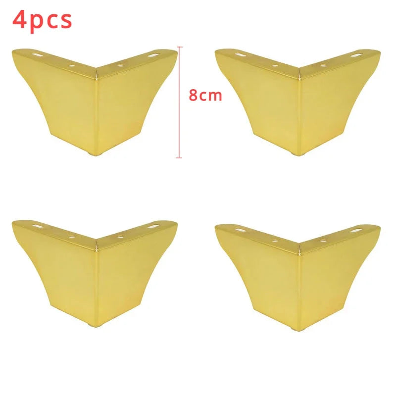 4Pcs, Pack Furniture Legs, Furniture Feet Metal, Sofa Legs Replacement, Coffee Table - Cupboard Cabinet - TV Stand Feet