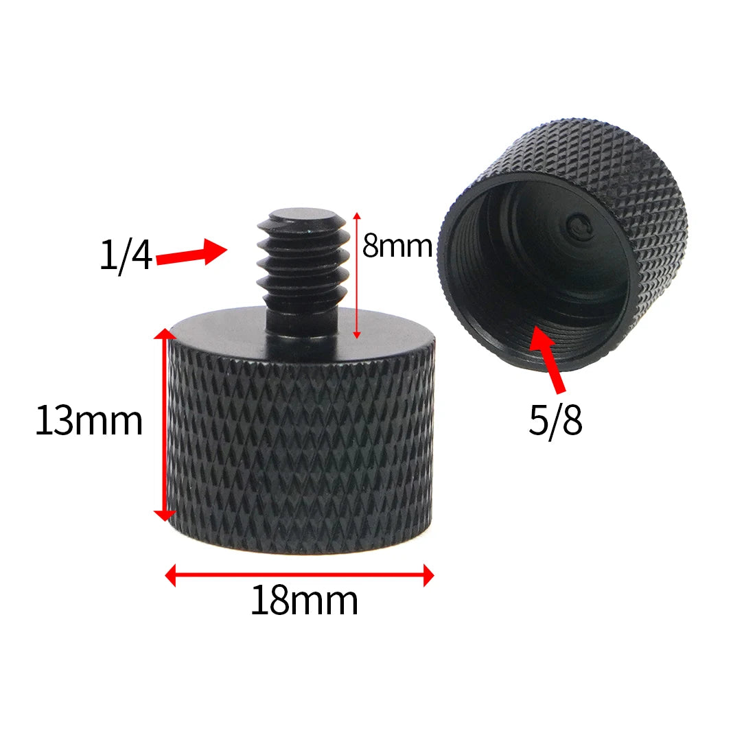 Microphone Holder Extended Rod 5/8"-27 5/8 1/4 3/8 Male Female Screw Converter Adapter Mic Stand Mount Tripod Camera Conversion