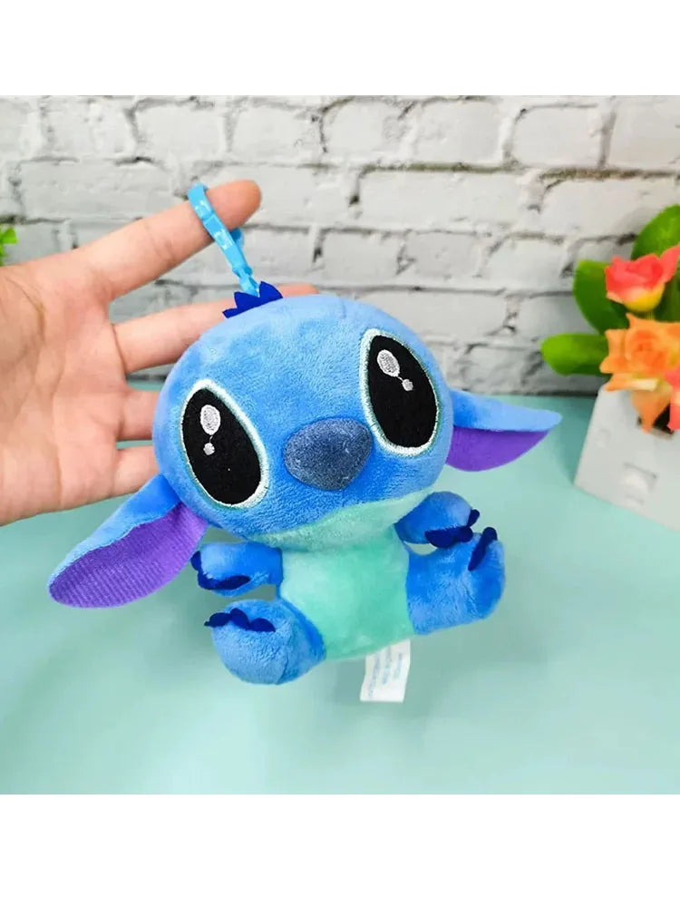 Lot Cute Cartoon Lilo and Stitch Small Pendant Plush Toy, 10CM Kawaii Plush Keychain Kids Best Christmas Gift Toys