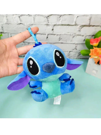 Lot Cute Cartoon Lilo and Stitch Small Pendant Plush Toy, 10CM Kawaii Plush Keychain Kids Best Christmas Gift Toys