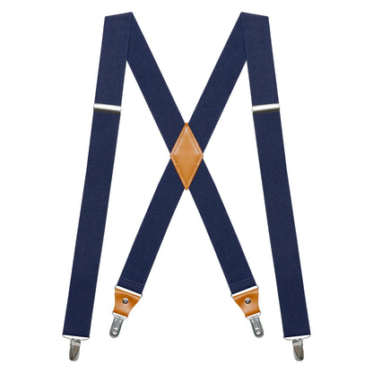 Suspenders for Men's Tuxedo Suspenders X-Back 1.4" Adjustable Elastic Suspender Braces Strong for Work Trousers Wedding