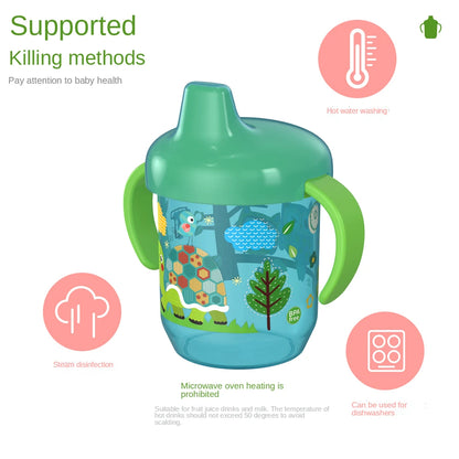 1PC Baby Duckbill Drinking Cup Wide Mouth Cup Baby Learning Drinking Cup with Double Handle for Learning Independent Drinking