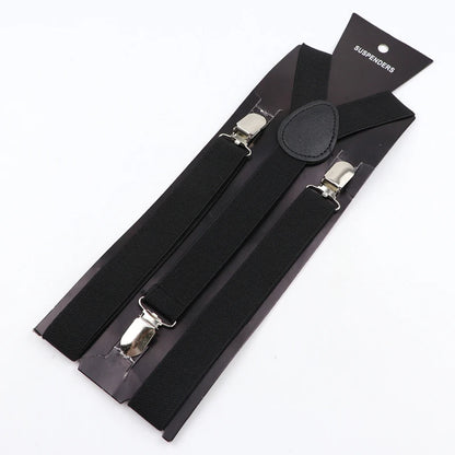 35/25/20mm Wide Men's Suspenders High Elastic Adjustable 4 Strong Clips Heavy Duty X-Back Trousers Braces