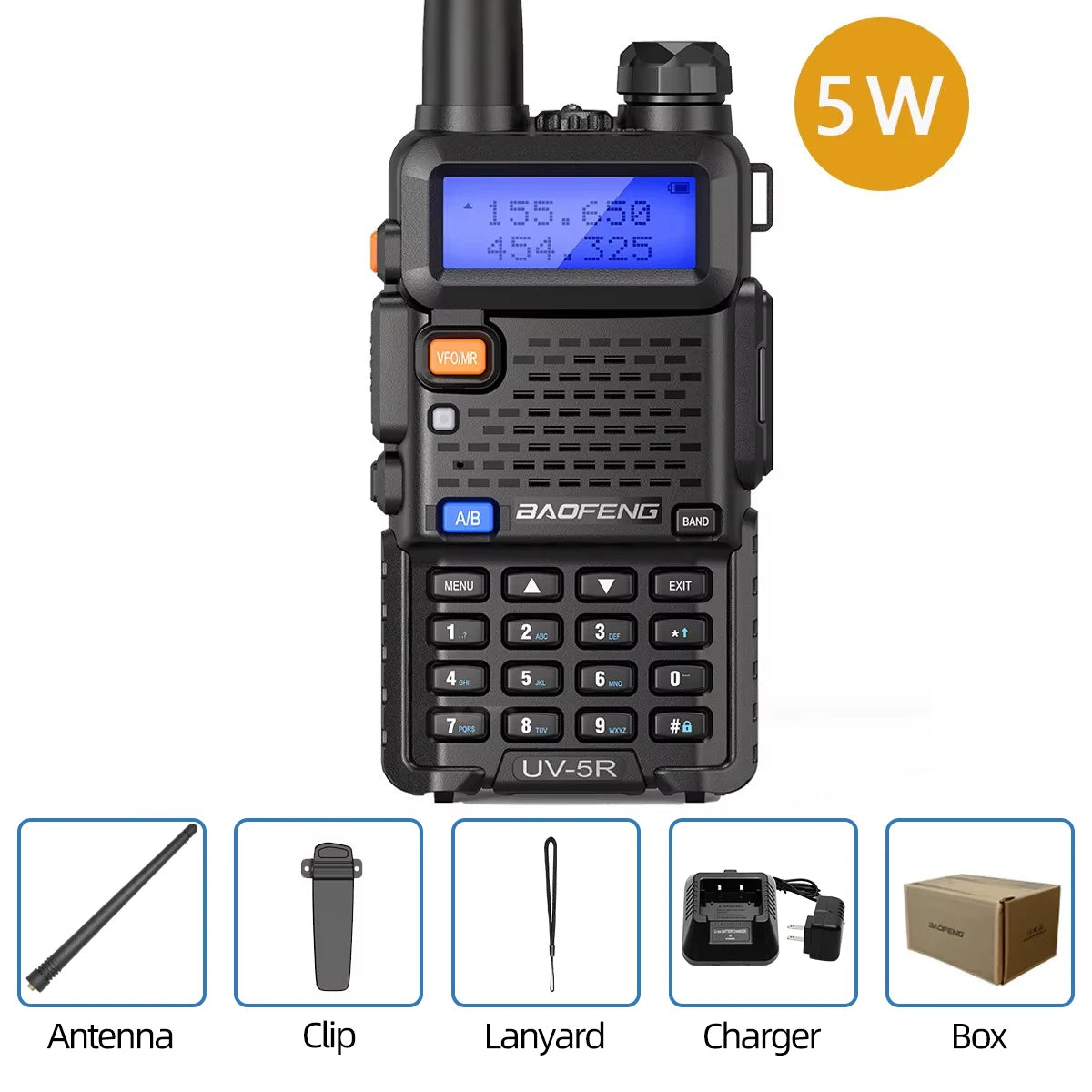 Walkie Talkie, UV 5R 5W 8W Dual Band Ham Two Way Radio, Vhf Uhf FM Radio, Handheld Transceiver, Hunting 16KM, BAOFENG