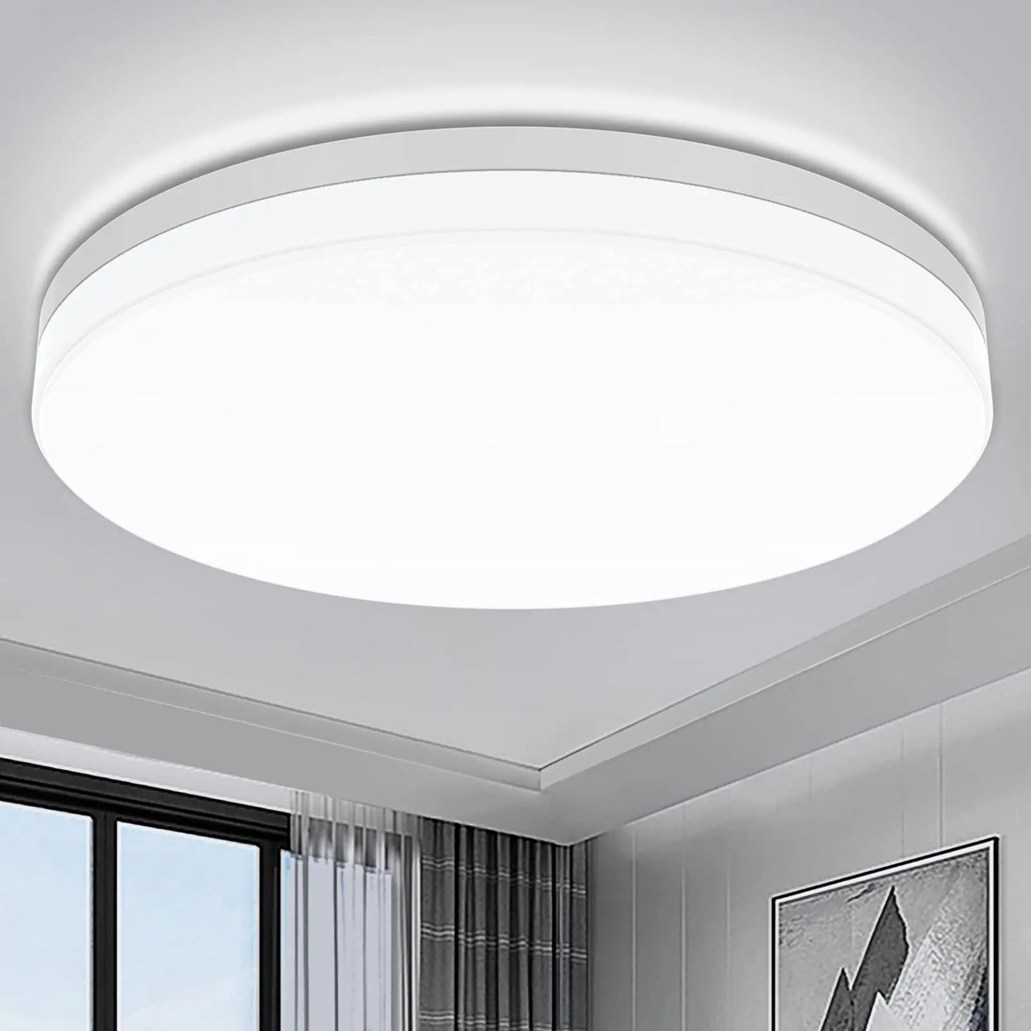 Ultra-thin Round LED Ceiling Light, Bedroom Light, Neutral White Cool, White Warm, White 48W 36W 24W 18W LED Ceiling Light, IRALAN