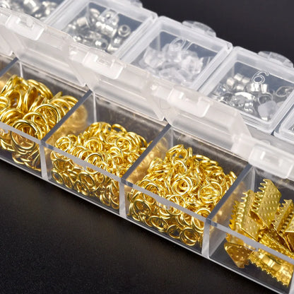 Plastic Transparent Storage Box Jewelry Beads Container Jewelry Tools Accessories Box Small Items Sundries Organizer Case