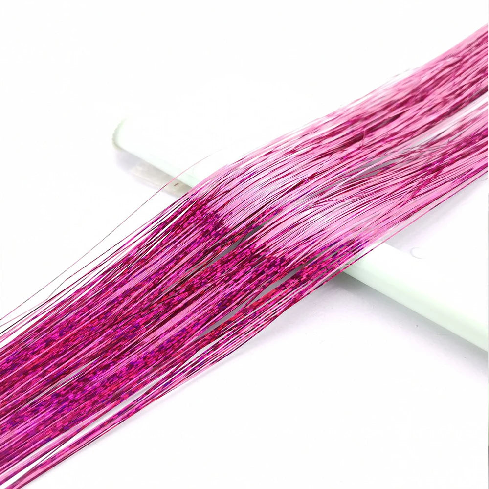 36/48Inch, Sparkle Hair Tinsel Rainbow Colored Strands, Girls Headwear, Hair Laser, False Hair Extensions, Decor Glitter