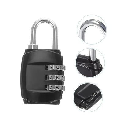 7 Colors Digit Password Lock Combination Suitcase Luggage Metal Code Password Locks Padlock Travel Safe Anti-Theft Color Locks