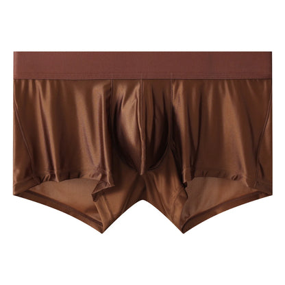 Men's Underwear Boxer Shorts, Solid Slim Nylon Panties, Cueca Middle Waist JJ Pouch Underpants, Male Boxers, Ropa, Plus Size M-XXL