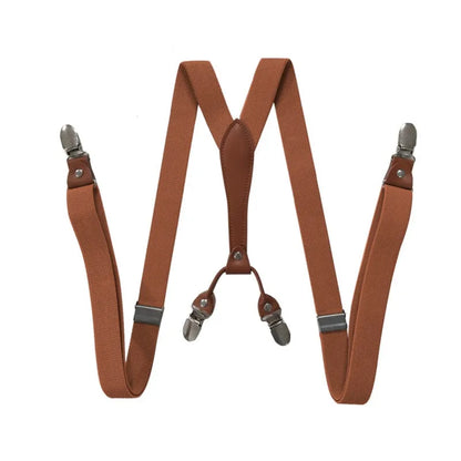 35/25/20mm Wide Men's Suspenders High Elastic Adjustable 4 Strong Clips Heavy Duty X-Back Trousers Braces