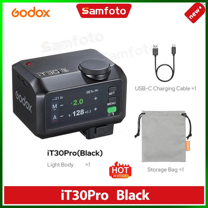 Godox iT30Pro iT30 Pro C/N/S/F/O 2.8" Touchscreen Pocket Flash TTL Auto-Exposure 2.4G Wireless on Camera Flash
