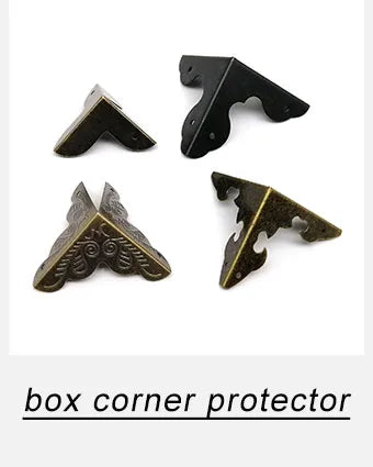 12pcs Metal Decorative Corner Cover Edge Protector for Book Scrapbook Photo Album Frame Jewelry Chest Gift Wine Wooden Box Case