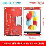 TFT Display, 0.96/1.3/1.44/1.8/2.4/2.8/3.5 Inch TFT Full Color Screen LCD Module, ST7735 ILI9341 Driver Interface SPI for Arduino