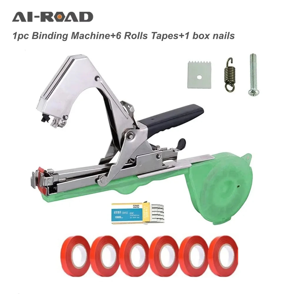 Household Garden Plant Tying Tape Machine Garden Tools Vegetable Fruit Flower Vine Binding Machine Stem Strapping Tape Tool Set